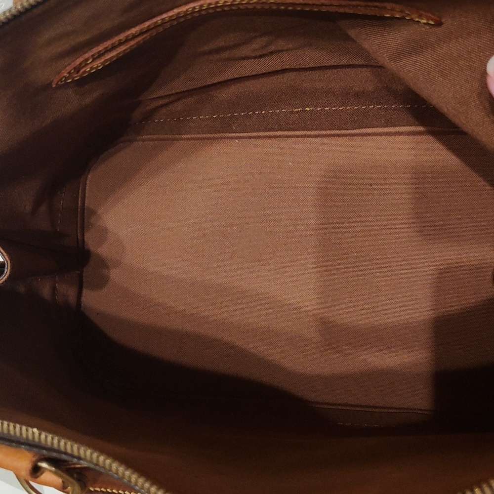 Louis Vuitton Brown Monogram Satchel with Scarf Accent - Alma Bag Used - Picture 11 of 14